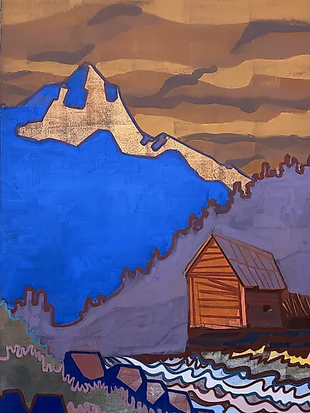 Hubert Schmalix, Landscape, I love that Painting, 2017, Öl auf Leinwand, 175 x 130 cm