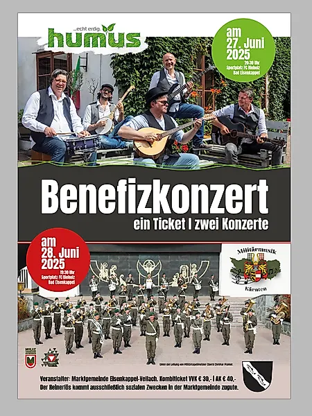 Benefizkonzert Militärmusik + Humus