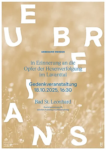 Poster Gedenkveranstaltung für Opfer der Hexenverfolgung im Lavanttal