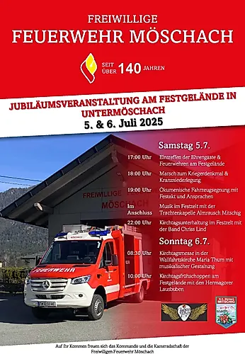 Möschacher Jubiläumskirchtag mit Fahrzeugsegnung